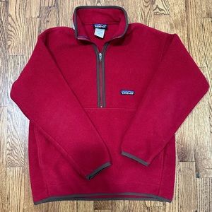 Patagonia Red Half Zip Synchilla Fleece Jacket Kids Large L
